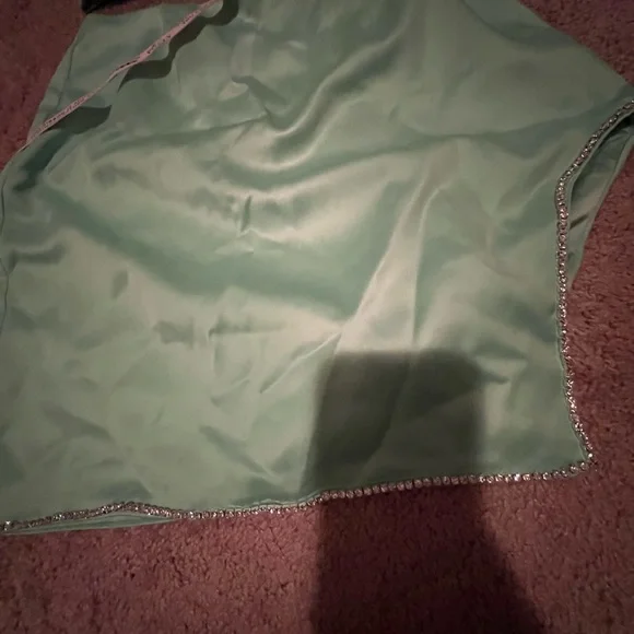 Oh Polly Two Piece Satin/Silk Material Set - Picture 5 of 8